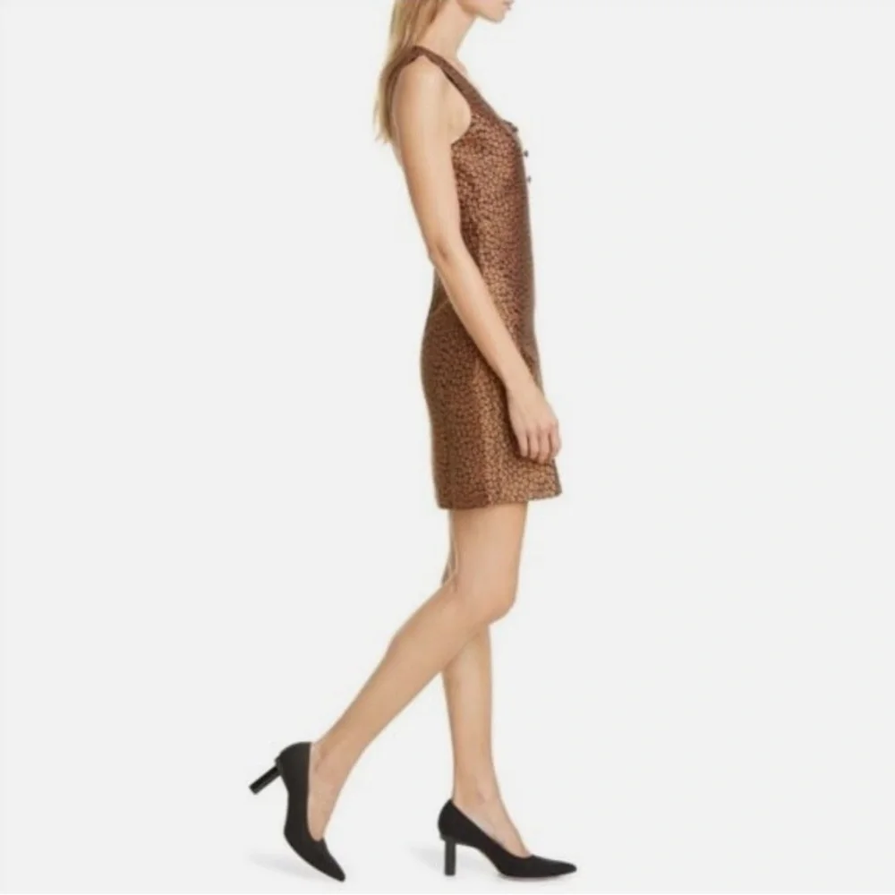 KATE SPADE Brown and Black Leopard-Print Mini Dress Women’s Size 8